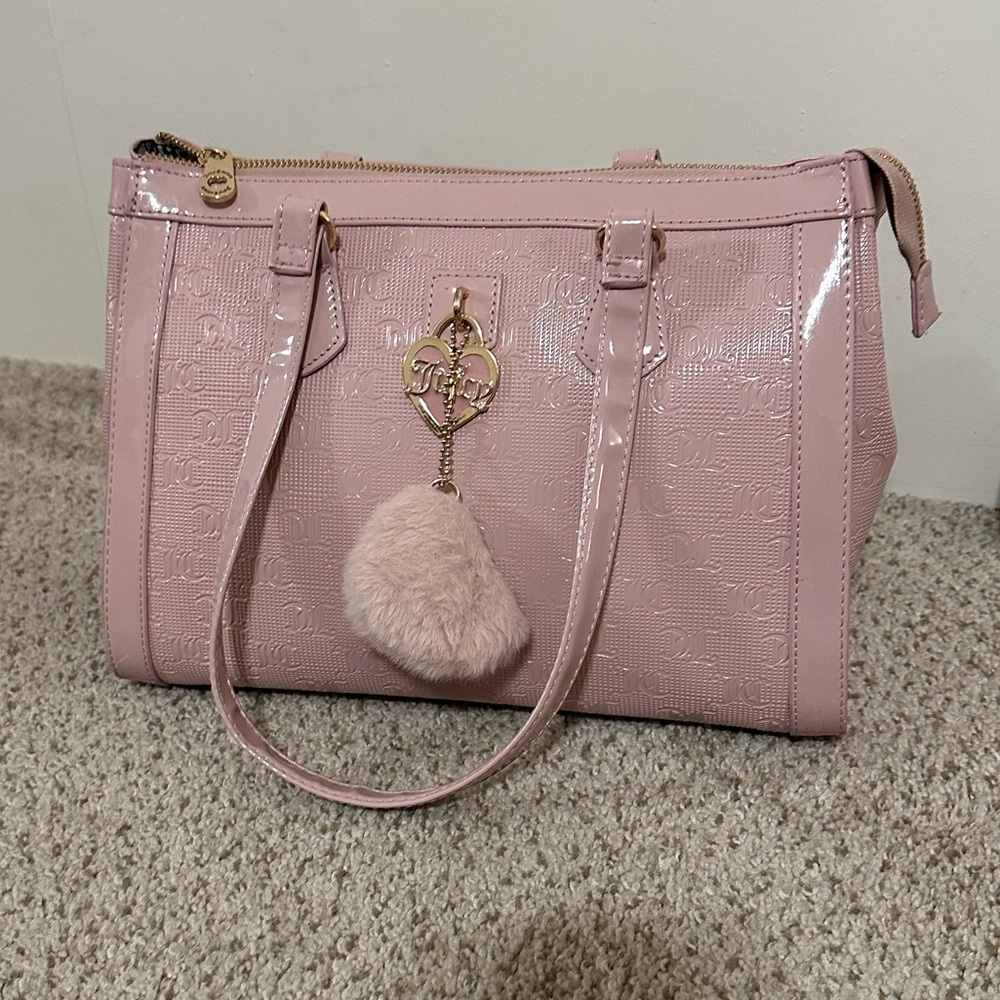 Juicy Couture Simply Perfect Tote Shoulder Bag Dusty Blush Elegant Pink